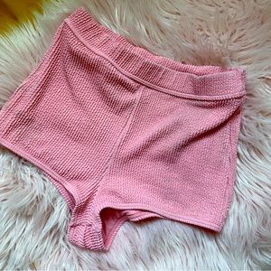 Billabong High Rise Waist Pink Swimsuit Swim Bottoms Swim Shorts Medium M